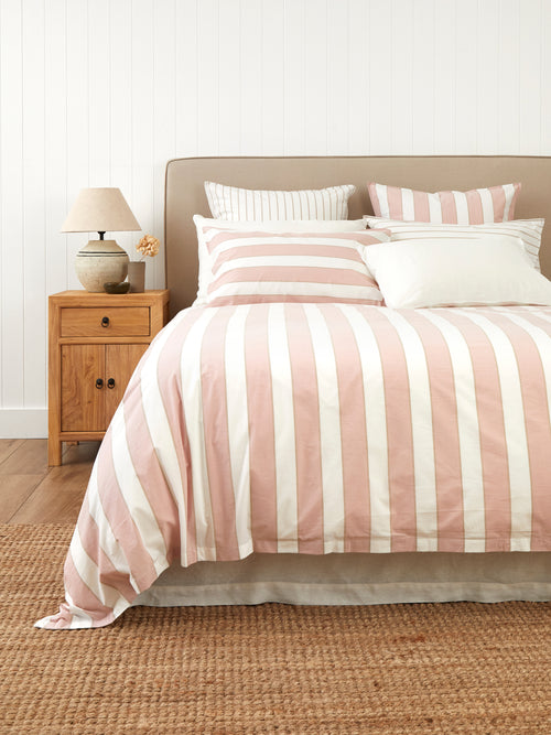 After Glow Duvet Cover Set | Pink Natural-1