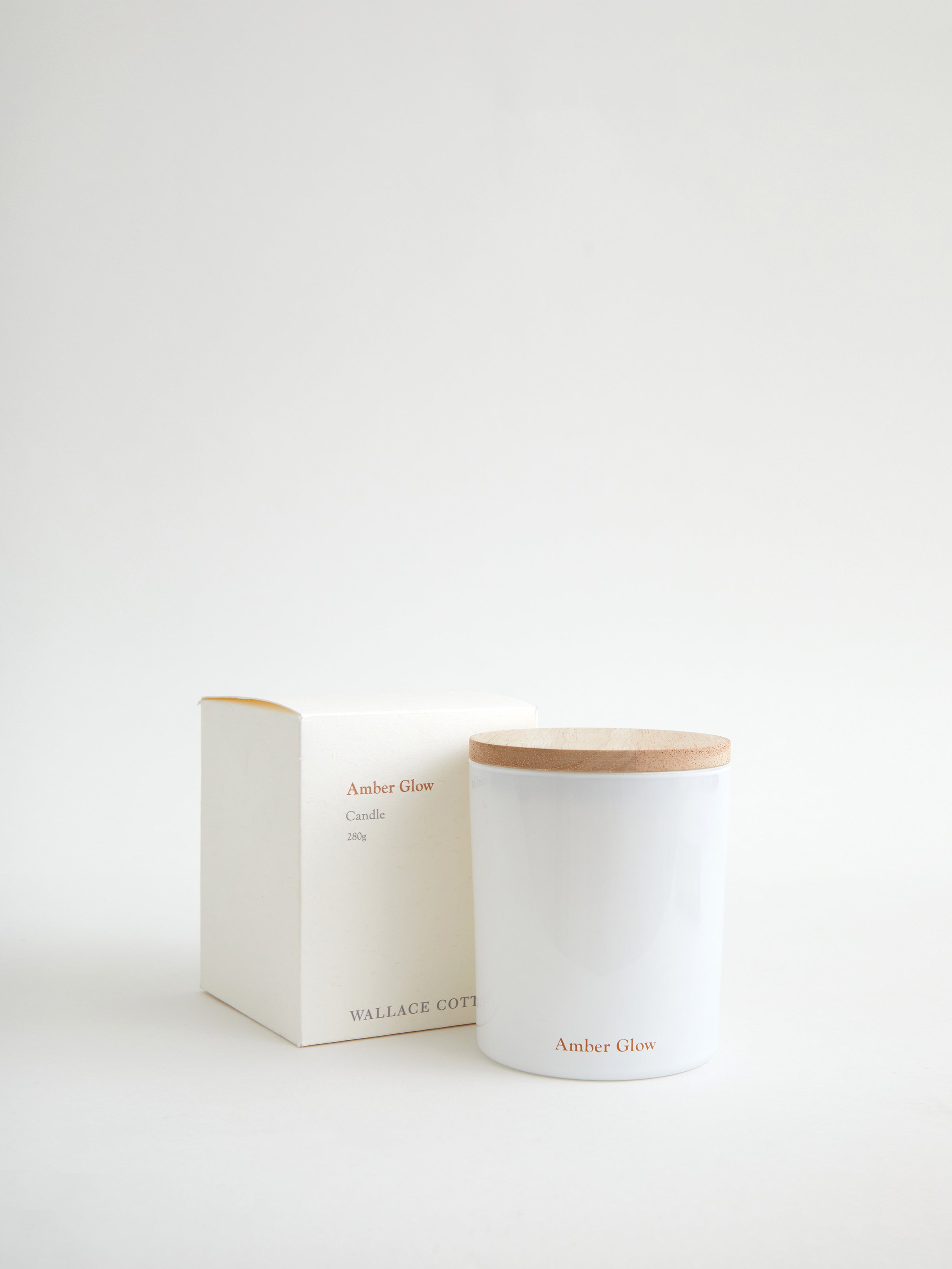 Amber Glow Candle 280gm | White-1