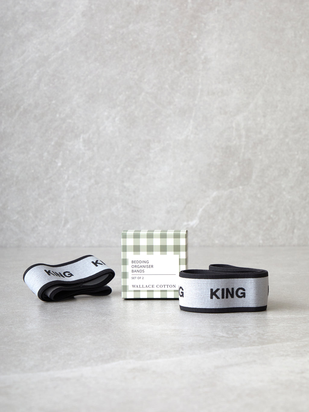 Bedding Organiser Bands Set of 2 | Grey-1