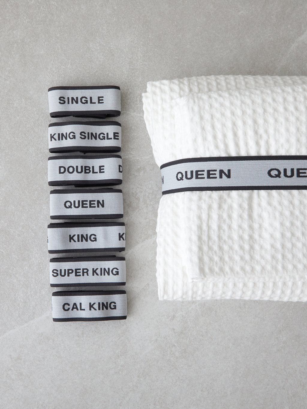 Bedding Organiser Bands Set of 2 | Grey-2
