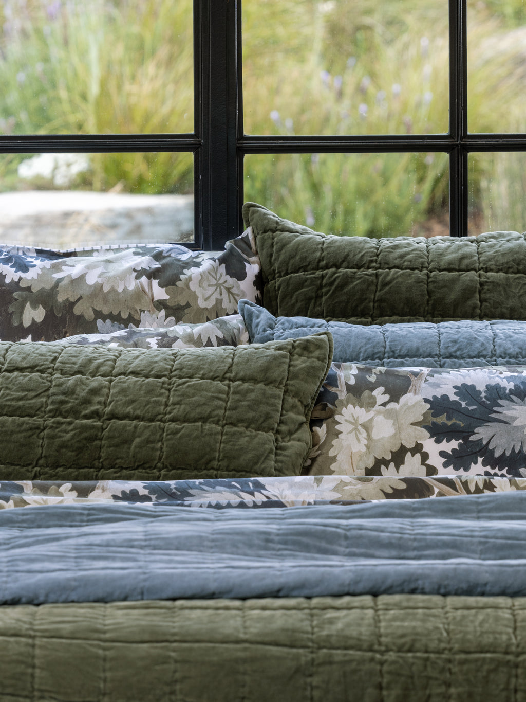 Belvedere Velvet European Pillowcase | Willow-2