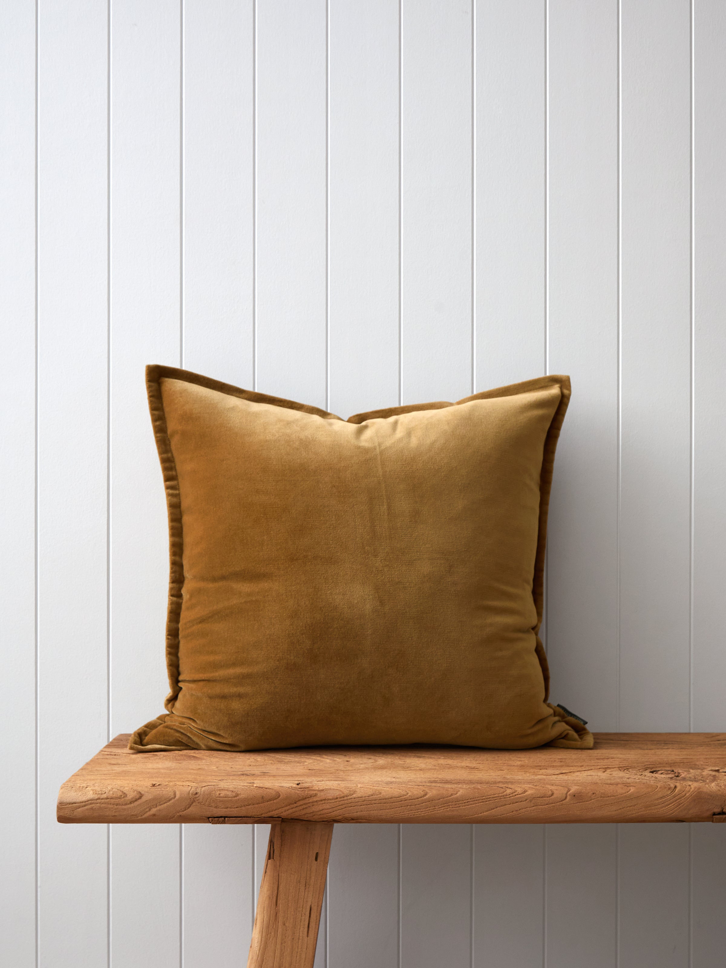 Belvedere Velvet Large Square Cushion Cover | Ginger-1