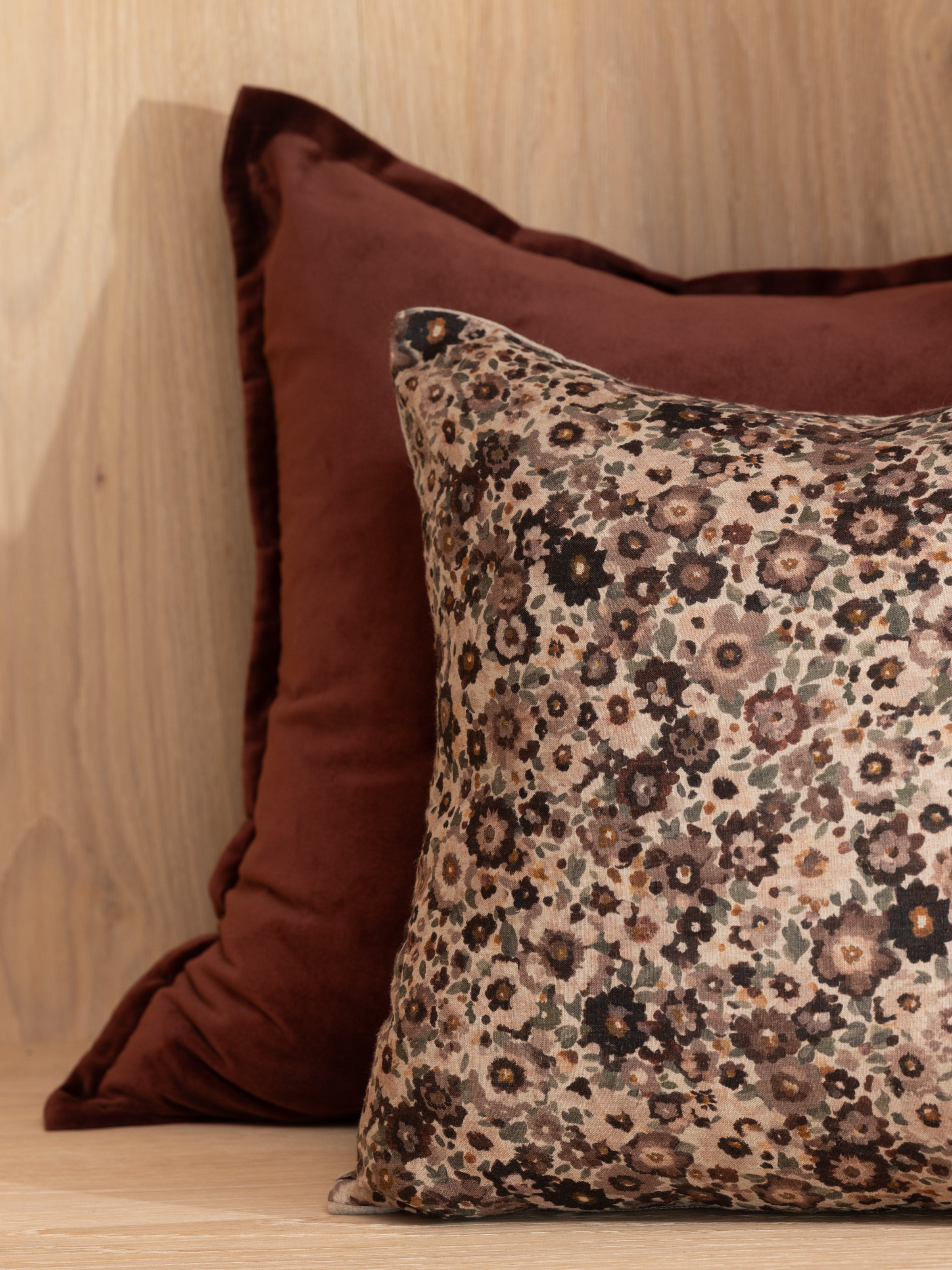 Belvedere Velvet Large Square Cushion Cover | Merlot-2