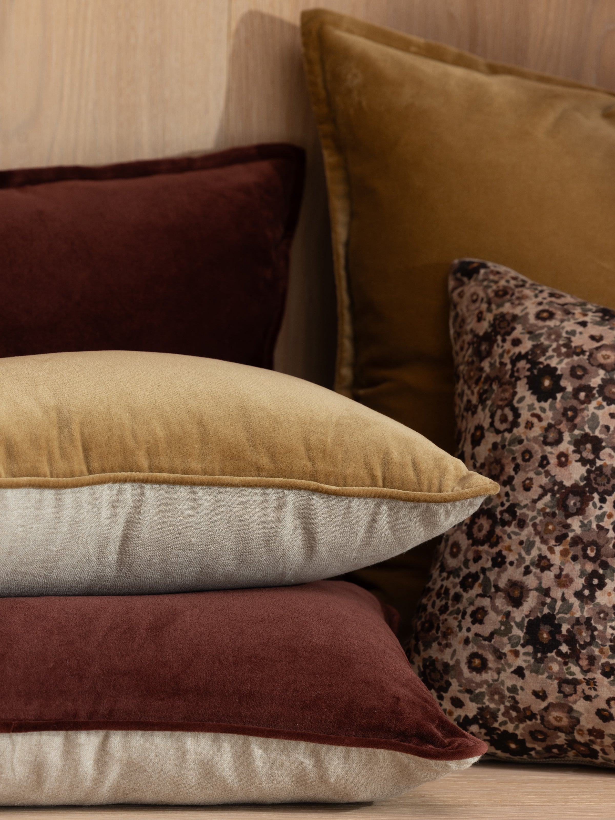 Belvedere Velvet Rectangle Cushion Cover | Ginger-2