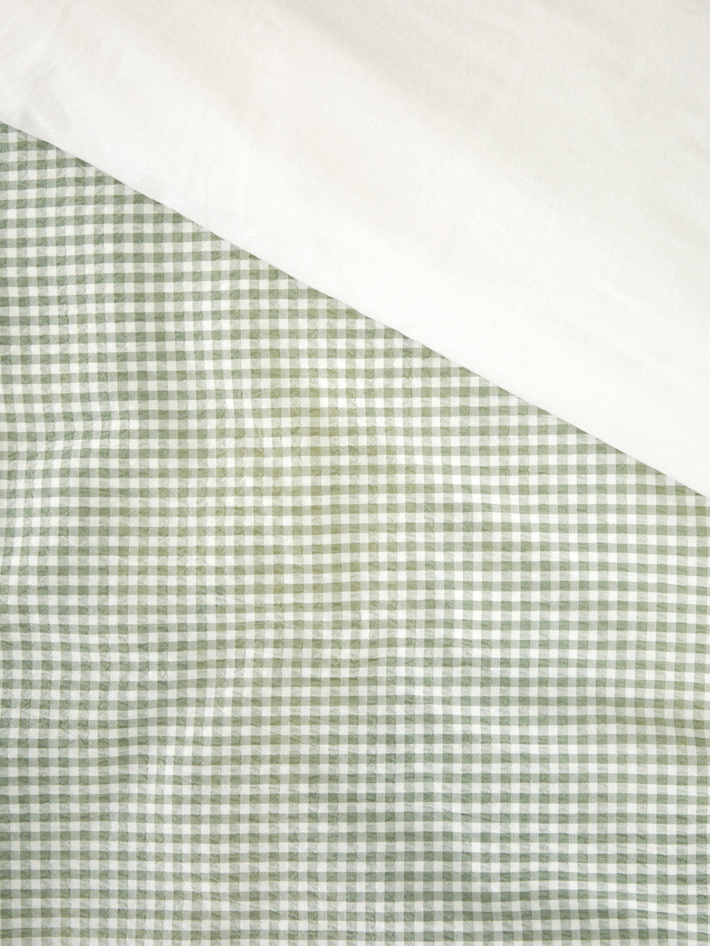 Clover Duvet Cover Set | Green Gingham-4