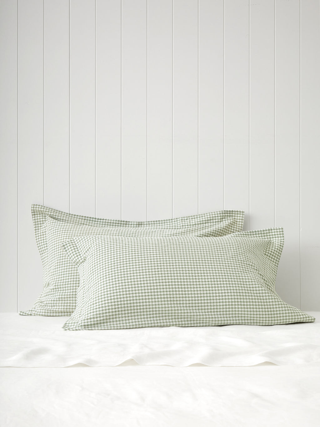 Clover Oxford Pillowcase Set | Green Gingham-1