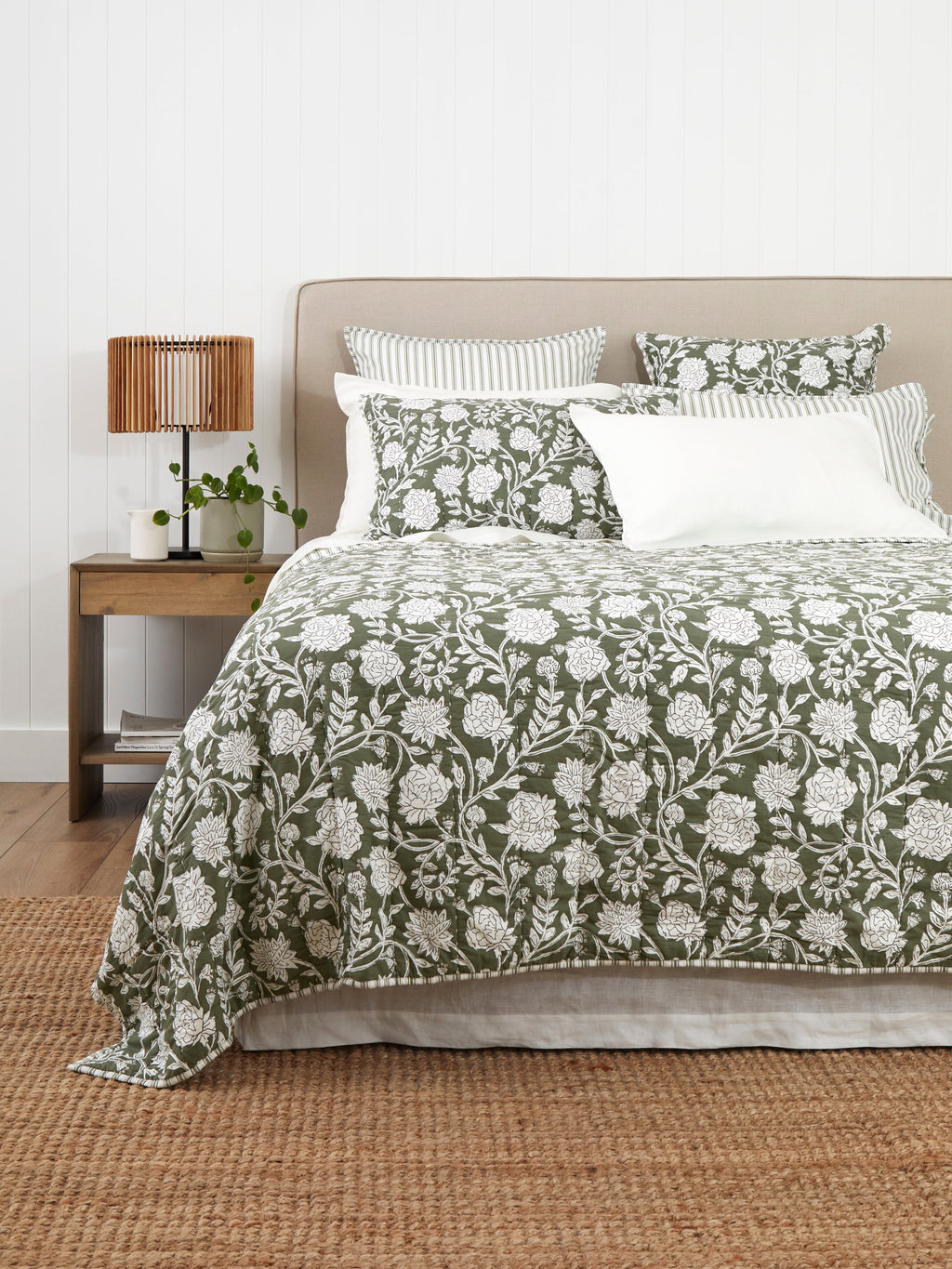 Elora Quilt | Green Floral-1