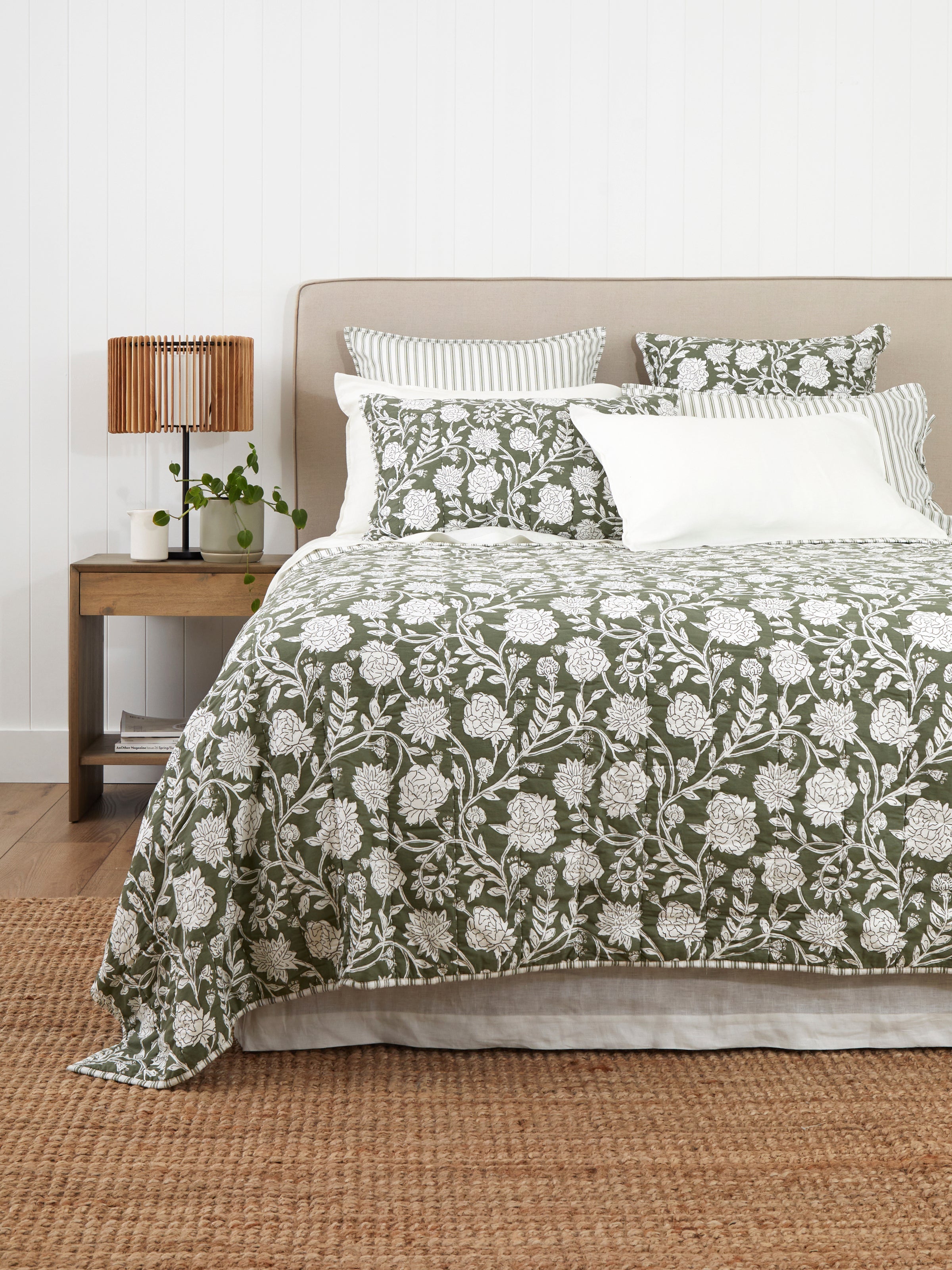 Elora Quilt | Green Floral-1