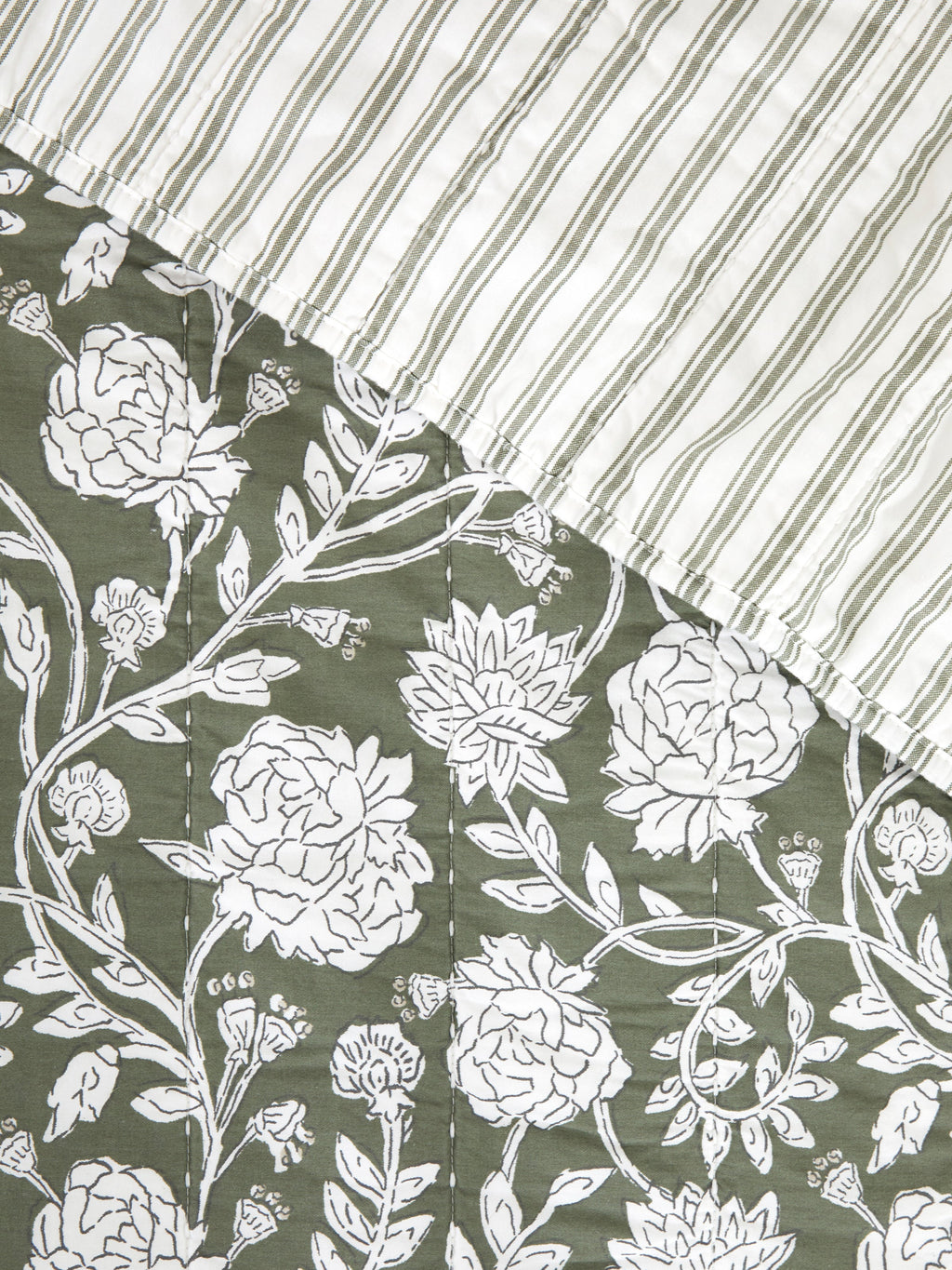 Elora Quilt | Green Floral-4