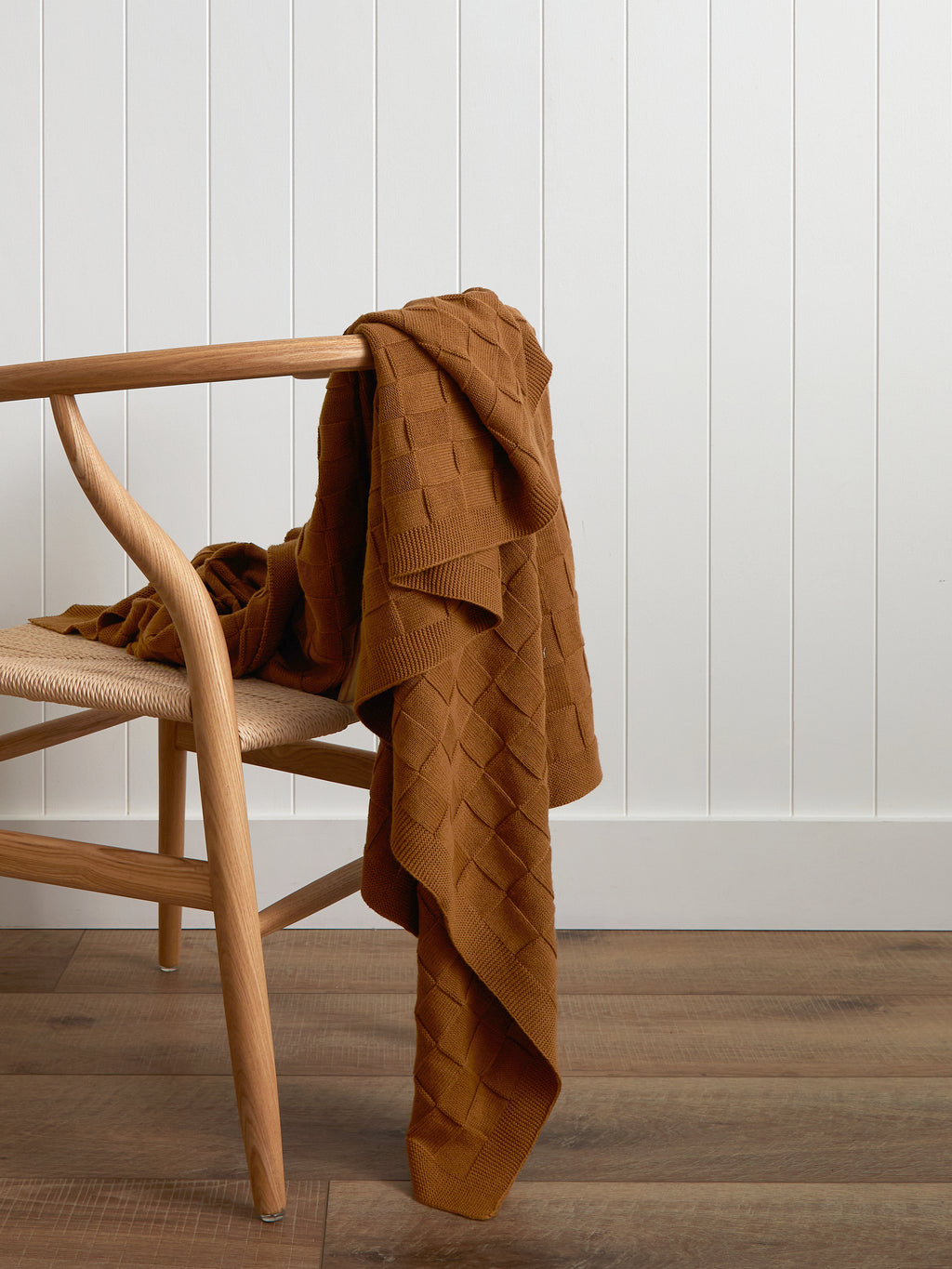 Entwine Cotton Throw | Ginger-1