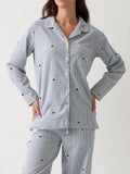 Esme PJ Shirt | Blue Stripe-1