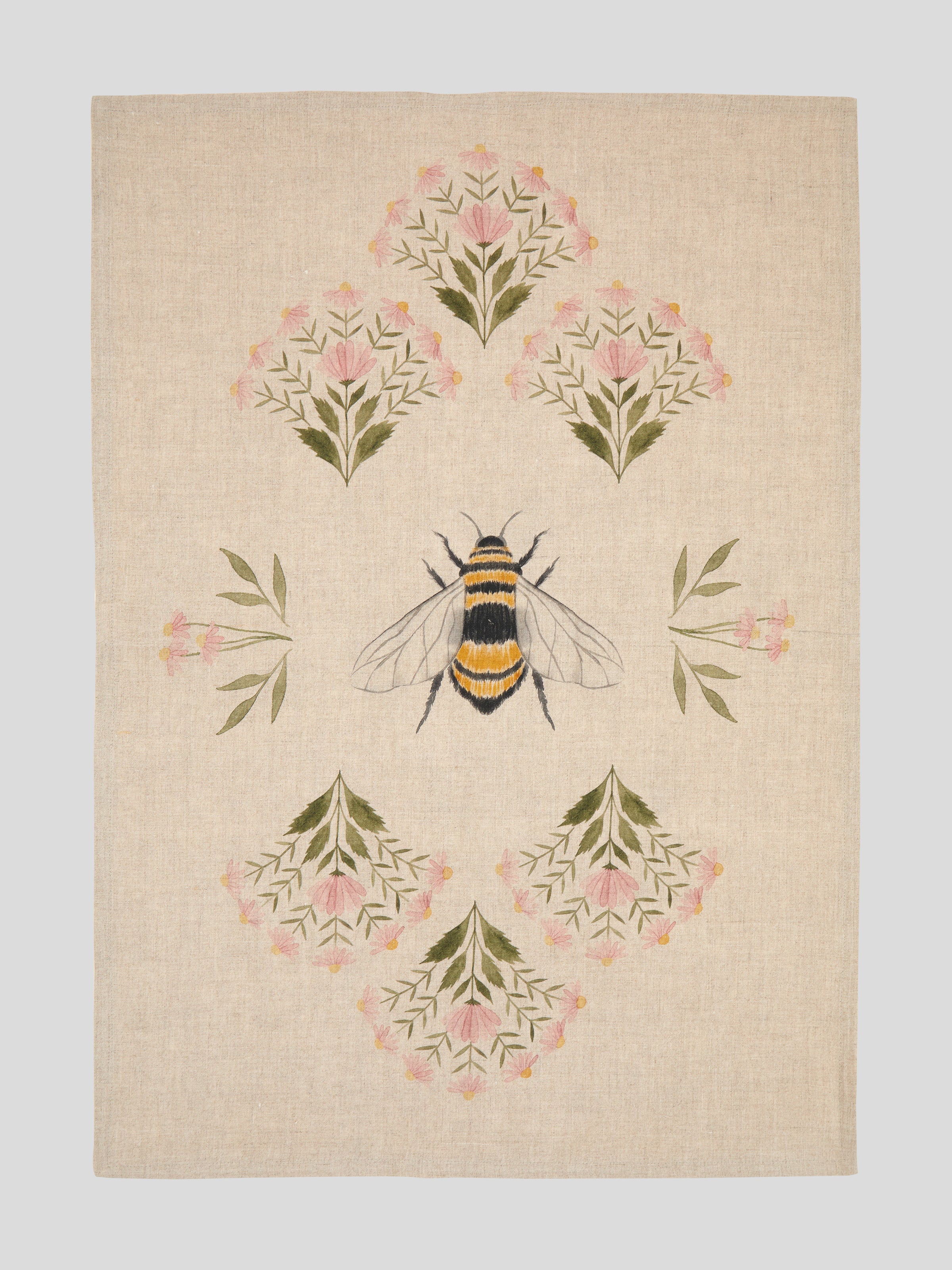 Garden Party Linen Tea Towel | Multi-3