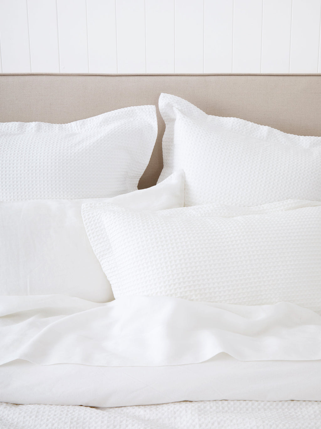 Hudson Waffle Duvet Cover Set | White-2