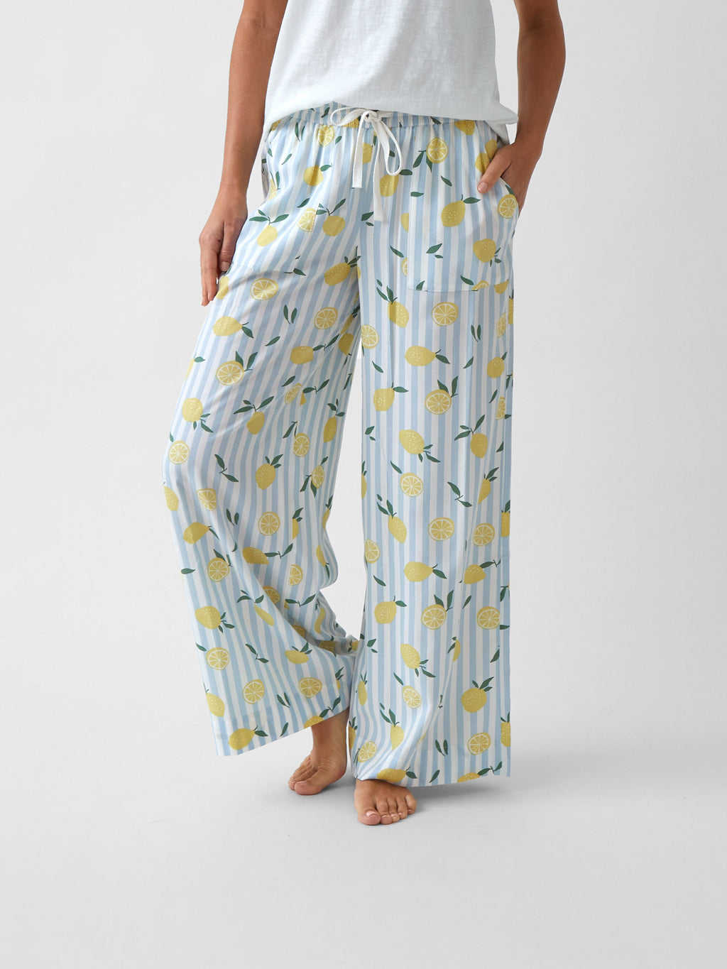 Limonella Palazzo PJ Pants | Lemon-1