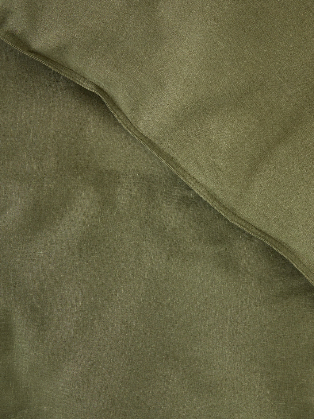 Loft Linen Duvet Cover Set in Olive | Olive-4