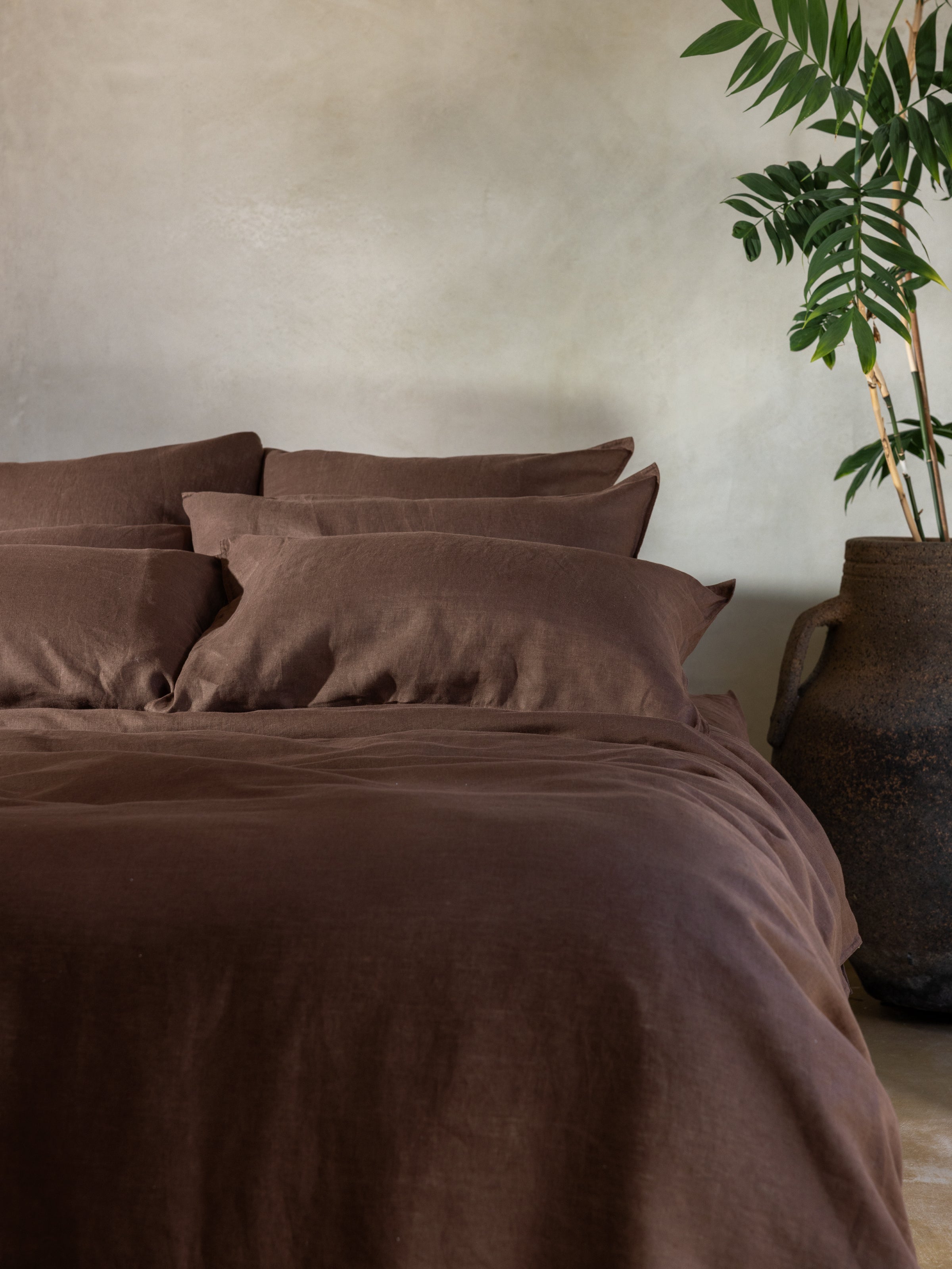 Loft Linen Flat Sheet in Cocoa | Cocoa-2