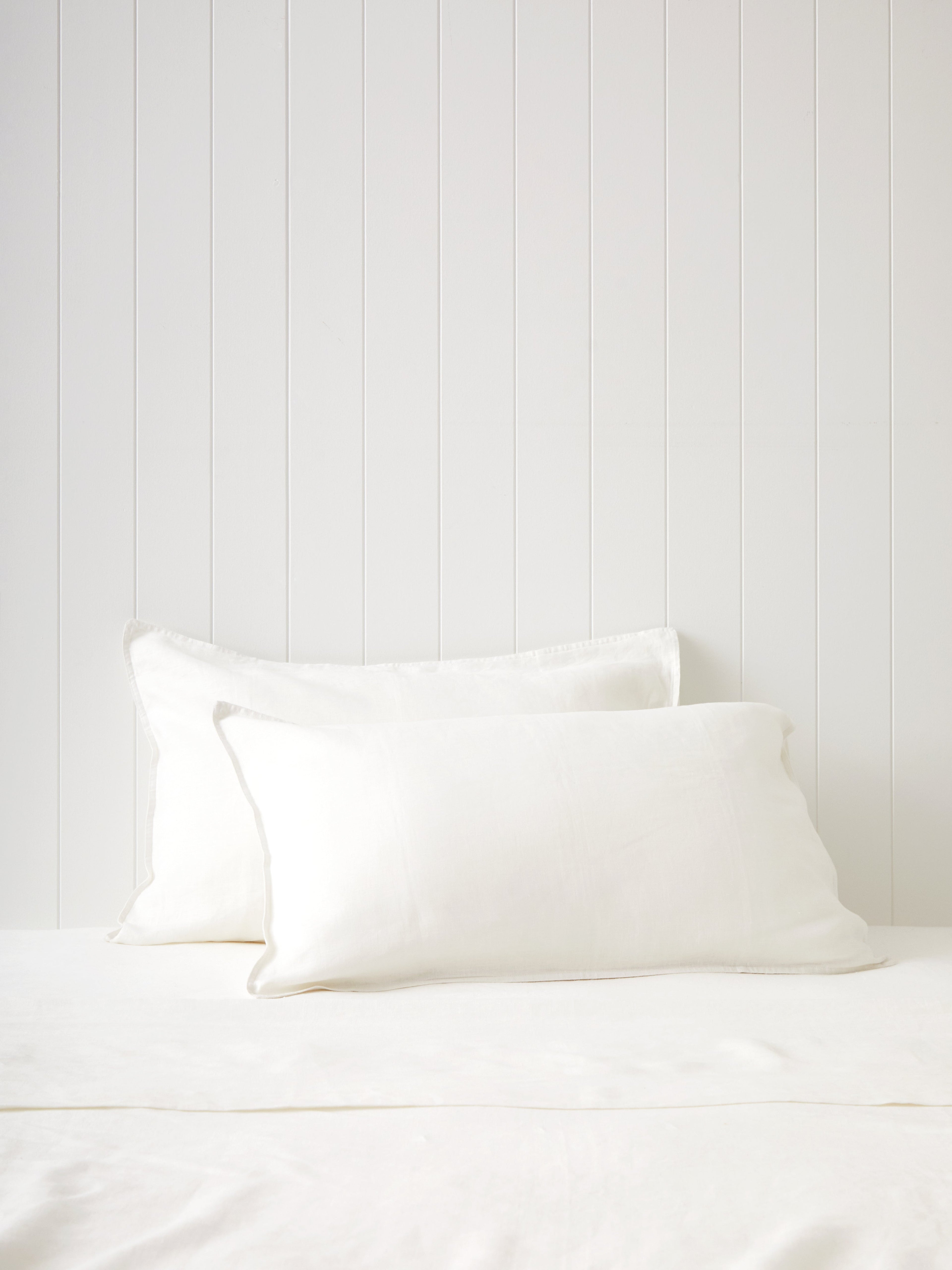 Loft Linen Standard Pillowcase Set | White-1