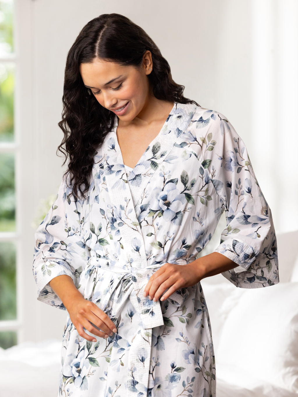 Magalie Robe | Blue Floral-5