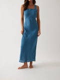 Monaco Linen Bias Dress | Ocean-1