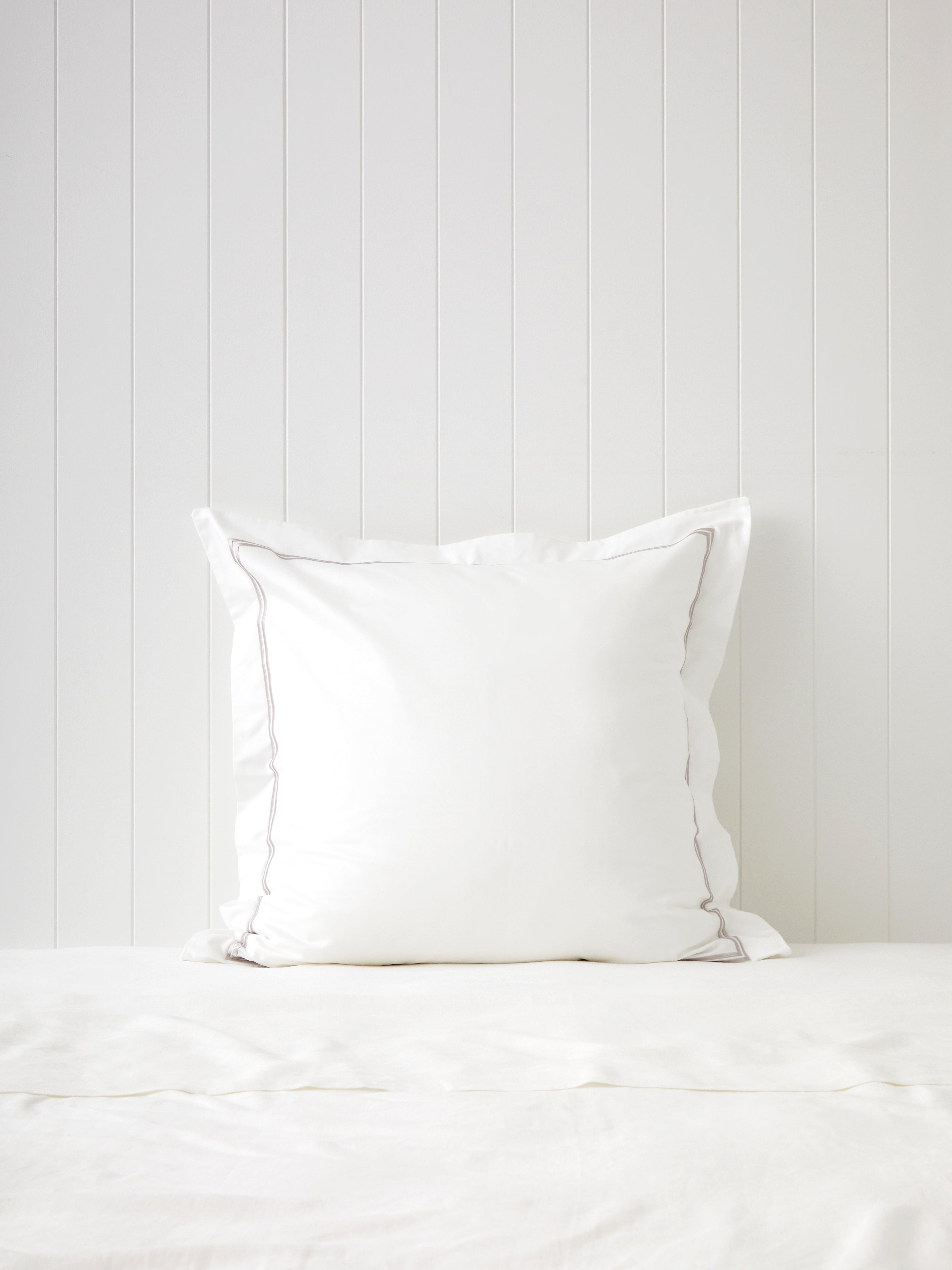 Monarch Accent European Pillowcase | Stone White-1