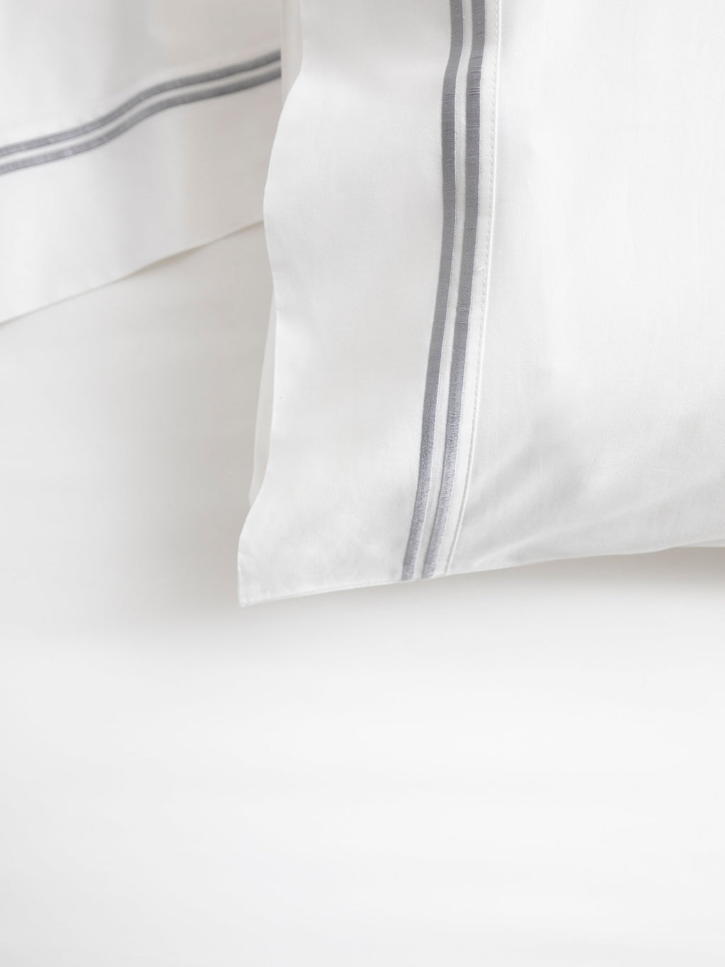 Monarch Flat Embroidery Sheet | Grey White-2