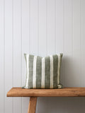 Olsen Square Cushion Cover | Sage Stripe-1