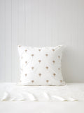 Palm Island Embroidered European Pillowcase | Taupe White-1
