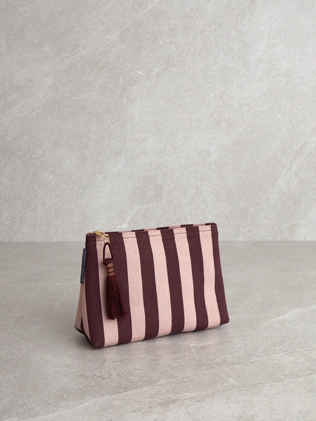 Tula Medium Bath Bag | Red/Pink Stripe-1