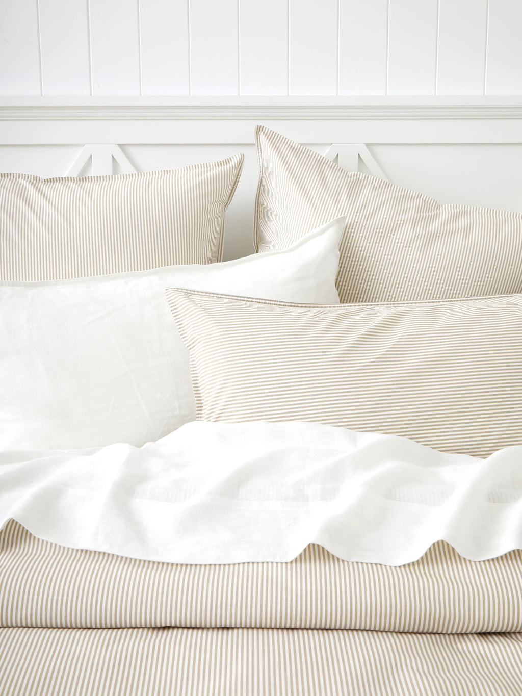 Purity Organic Cotton Duvet Cover Set | Natural Stripe-2