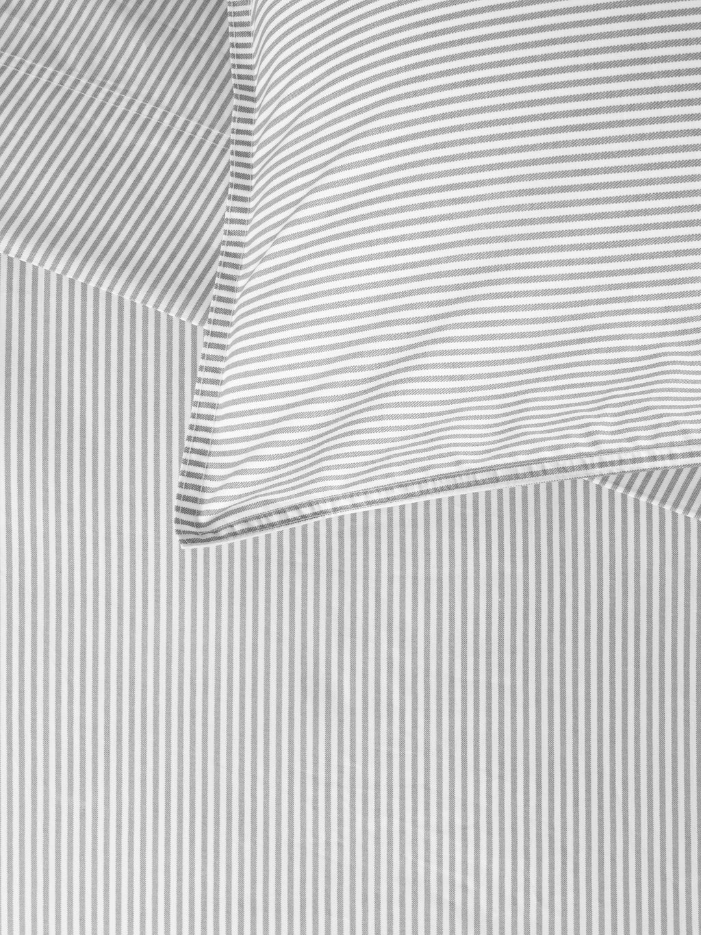 Purity Organic Cotton Sheet Set | Charcoal Stripe-2