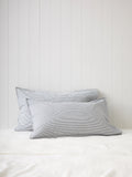 Purity Organic Cotton Standard Pillowcase Set | Charcoal Stripe-1