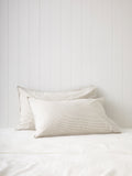 Purity Organic Cotton Standard Pillowcase Set | Natural Stripe-1