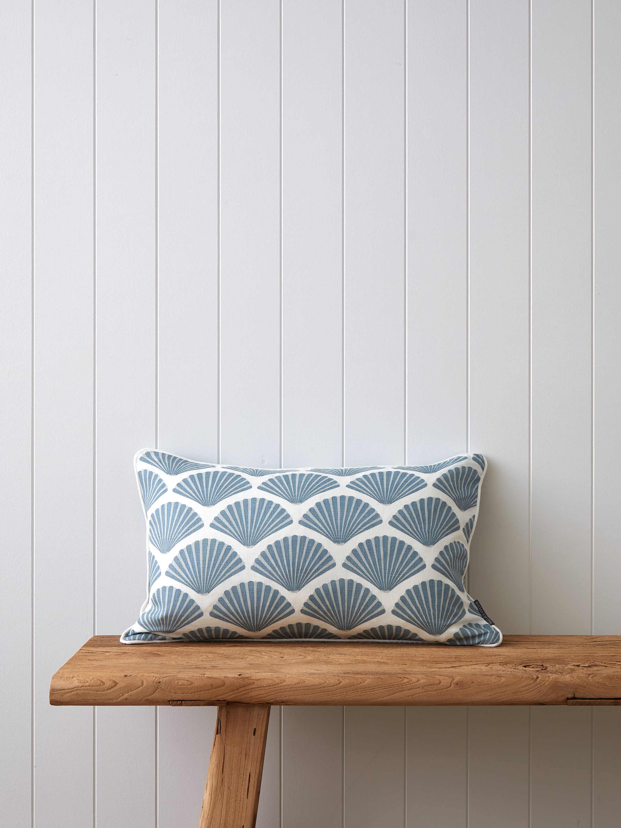 Seashell Rectangle Cushion Cover | Blue-1