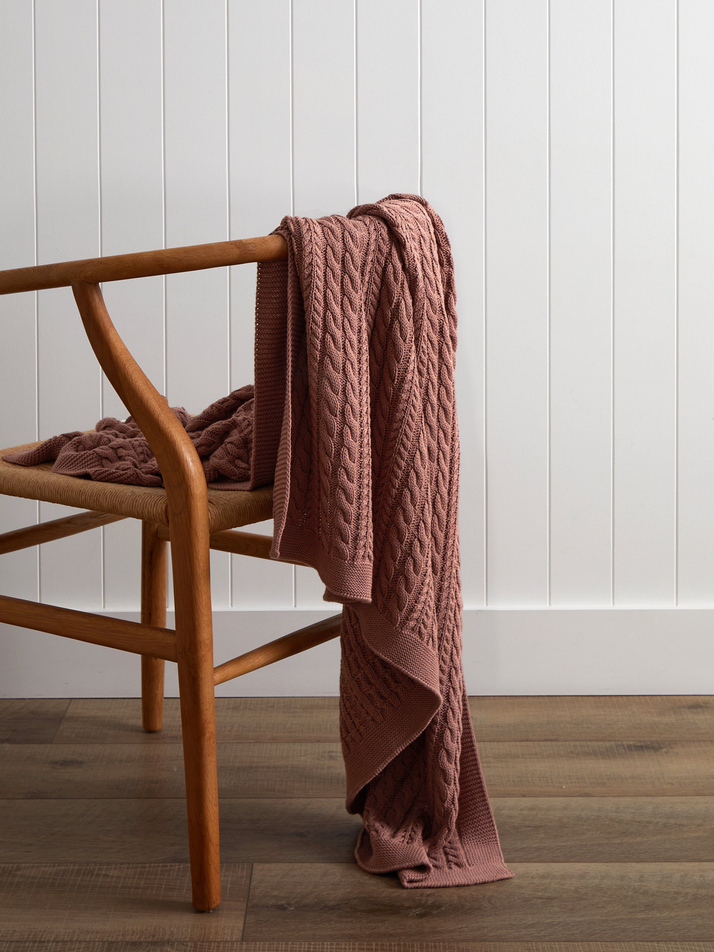 Souvenir Cotton Throw | Rose-1