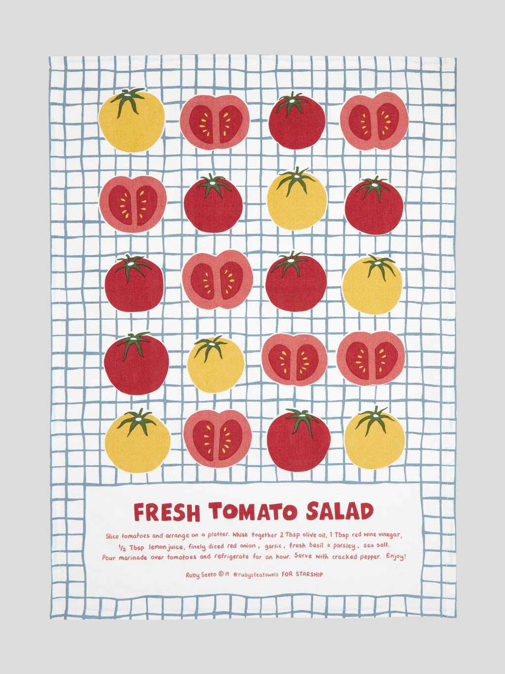 Starship Fresh Tomato Salad Tea Towel | Multi-3