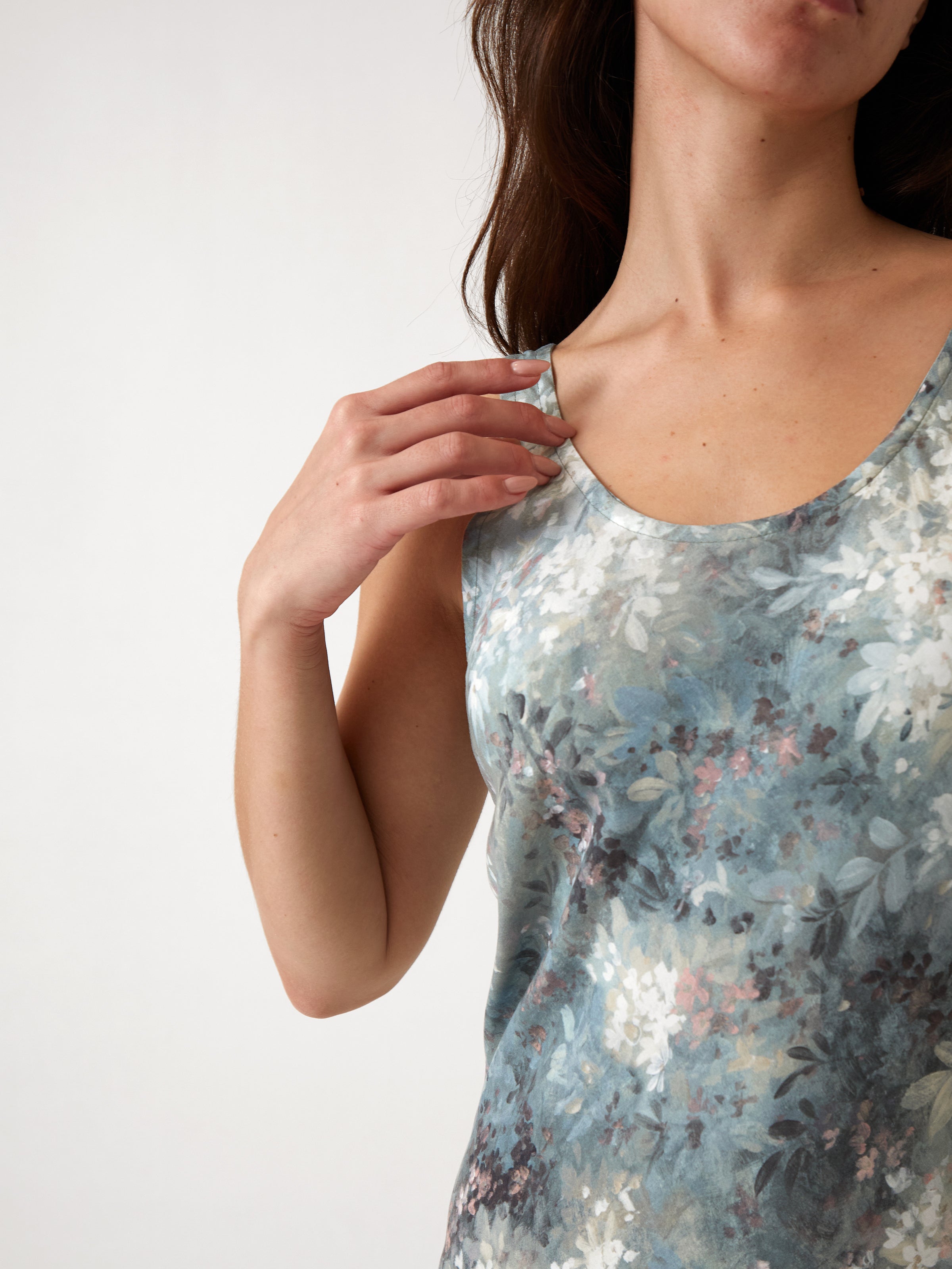 Valentina Full Length Bias Nightie | Floral-2